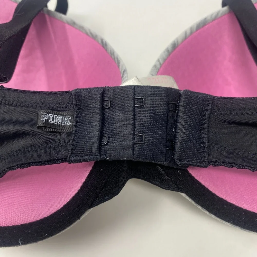 Victorias‎ Secret Pink Wear Everywhere Lightly Lined Bra UW Gray Women's 32DD